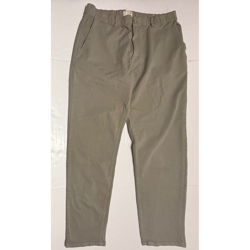 Marine Layer Athletic Fit Pants Mens XL Olive Green Elastic Waist Chino Trousers